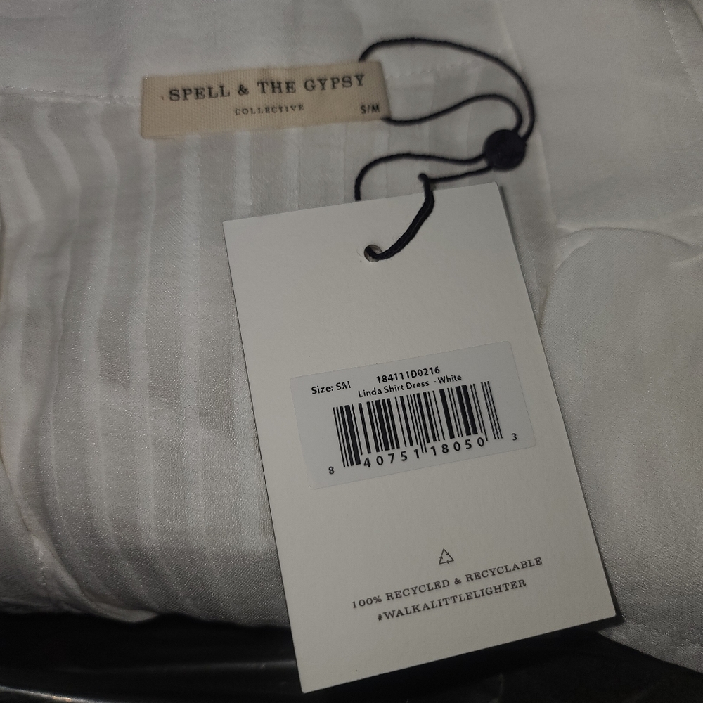 New spell designs linda shirt dress white S/M rare - Picture 13 of 16
